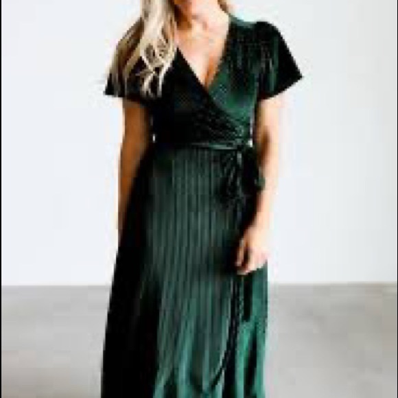 Andi Ribbed Velvet Wrap Dress - Picture 4 of 6